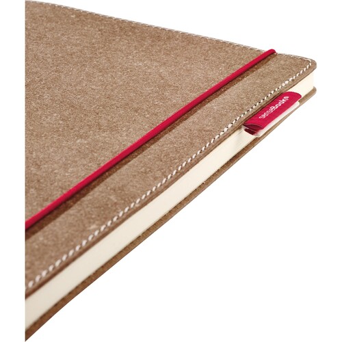 Notizbuch senseBook Red Rubber by transotype 20,5x28,5cm blanko mit rotem Gummiband 75020400 Produktbild Side View L