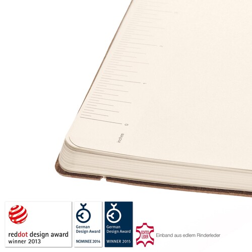 Notizbuch senseBook Red Rubber by transotype 9x14cm kariert mit rotem Gummiband 75020602 Produktbild Default L