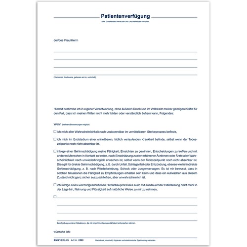 RNK Patientenverfügung 2895 DIN C5 0 Produktbild Additional View 3 L