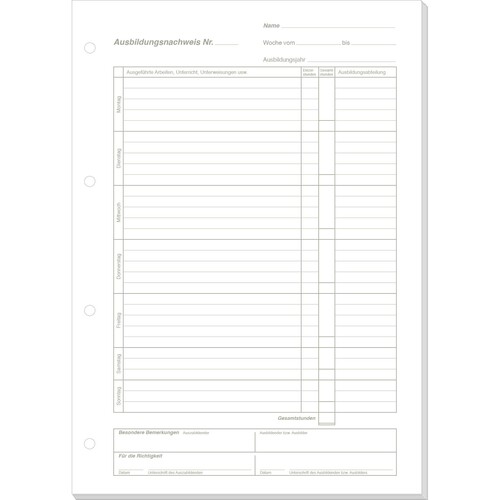 RNK Ausbildungsnachweis 5082 DIN A4 28Bl. tägliche Eintragung Produktbild Additional View 4 L