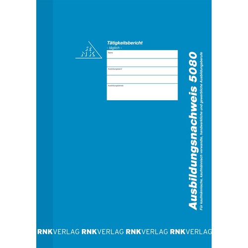 RNK Ausbildungsnachweis 5080 DIN A4 28Bl. tägliche Eintragung (ST=28 STÜCK) Produktbild Additional View 1 L