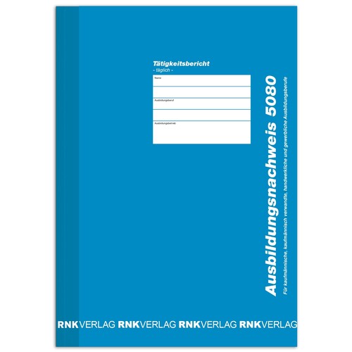 RNK Ausbildungsnachweis 5080 DIN A4 28Bl. tägliche Eintragung (ST=28 STÜCK) Produktbild Additional View 2 L