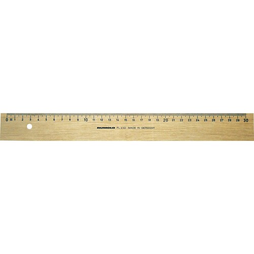 RUMOLD Holzlineal FL232/30 aus Weißbuche 30cm natur Produktbild Front View L