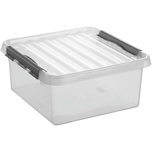 Sunware Aufbewahrungsbox Q-line H6162802 18l 400x400x180mm tr Produktbild Front View L