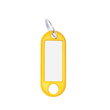 Schlüsselanhänger mit Ring und auswech- selbaren Etiketten 52x21x3mm gelb Wedo Kunststoff 262.8018.05 (PACK=100 STÜCK) Produktbild