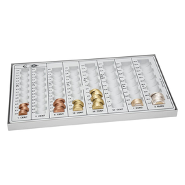 Zählbrett für 246,4,0¿ 333x184x30mm lichtgrau Metallboden Wedo 160800037 Produktbild