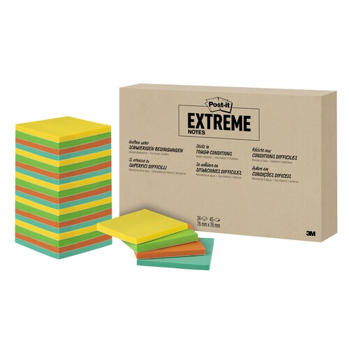 Post-it ExtremeNotes EXTRM33-24-EU1 76x76mm 45Bl sort 24 St./Pack. (PACK=24 STÜCK) Produktbild