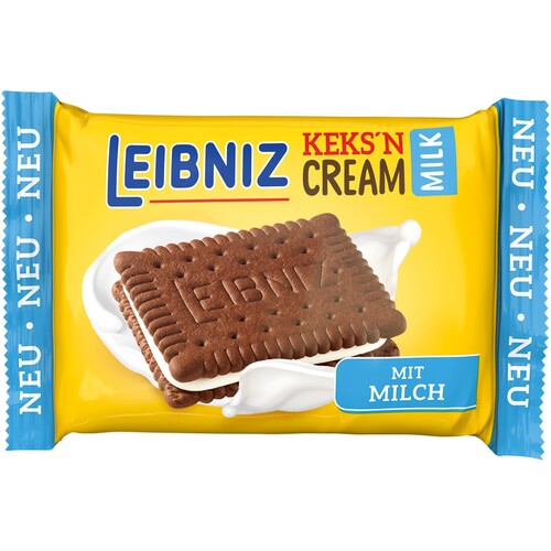 Leibniz Gebäck Keksn Cream Milk 35990 100 St./Pack. (PACK=100 STÜCK) Produktbild Front View L