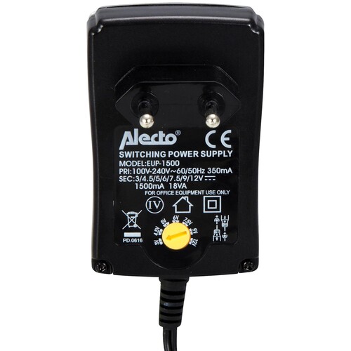 Alecto Netzadapter EUP-1500 Universal 1.500mA Produktbild Additional View 1 L