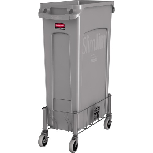 Rubbermaid Transportroller Slim Jim 1968468 Edelstahl Produktbild Additional View 1 L