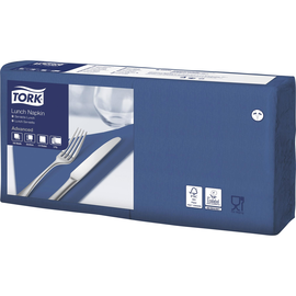 Tork Serviette 477412 33x33cm 3lg. 1/4 Falz dunkelblau 150 St./Pack. (PACK=150 STÜCK) Produktbild