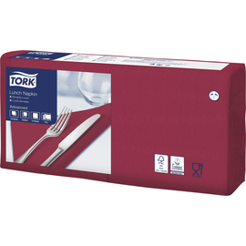 Tork Serviette 477411 33x33cm 3lg. 1/4 Falz bordeaux 150 St./Pack. (PACK=150 STÜCK) Produktbild