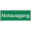 Hinweisschild Notausgang 297x105mm PVC Produktbild