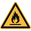 Hinweisschild Feuergefährlich ISO 7010 Dreieck 200x200x200mm PVC Produktbild
