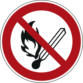 Hinweisschild Feuer etc. verboten rund 200mm PVC Produktbild