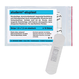 aluderm Pflasterstrip aluplast 1009166 1,9x7,2cm el. 10 St./Pack. (PACK=10 STÜCK) Produktbild