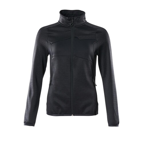 Fleecepullover mit Reißverschluss, Damen Microfleecejacke / Gr. 3XL, Schwarzblau Produktbild