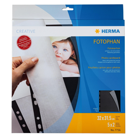 Fotokarton für Fotoalben 320x315mm schwarz Herma 7756 Produktbild