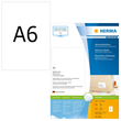 Adress-Etiketten PREMIUM Inkjet+Laser+ Kopier 105x148mm auf A6 Bögen weiß Herma permanent 8689 (PACK=800 STÜCK) Produktbild