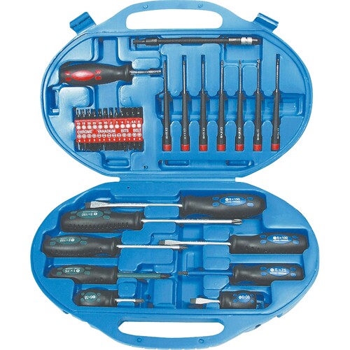 BRÜDER MANNESMANN WERKZEUGE Schraubendreherset 11242 42teilig Produktbild Front View L