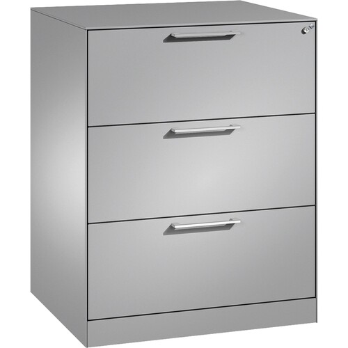 C+P Hängeregistraturschrank Asisto 146243312S10004 A4 2bhg wsalu/wsalu Produktbild Front View L