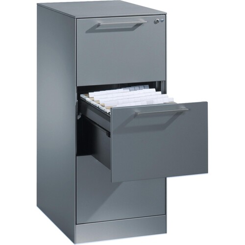 C+P Hängeregistraturschrank Asisto 146245311S10005 A4 1bhg wsalu/wsalu Produktbild Front View L