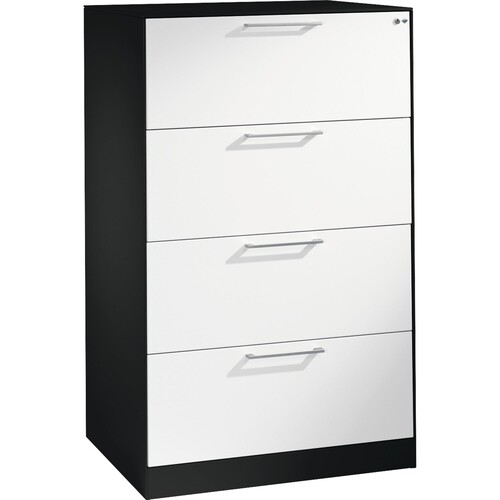 C+P Hängeregistraturschrank Asisto 146223412S10124 A4 2bahnig sgr/rws Produktbild Front View L