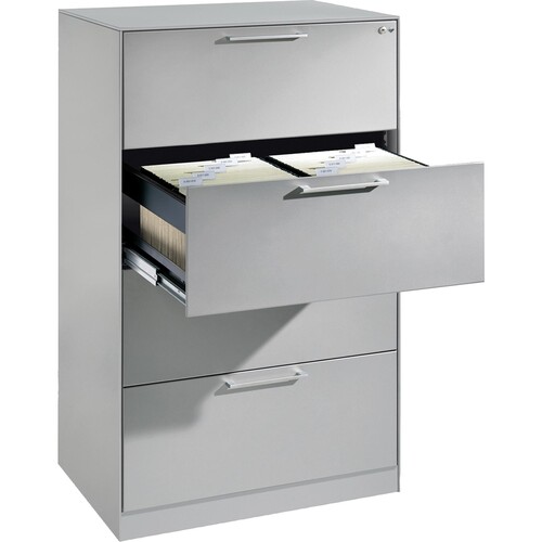 C+P Hängeregistraturschrank Asisto 146223412S10017 A4 2bahnig lgr/lgr Produktbild Front View L