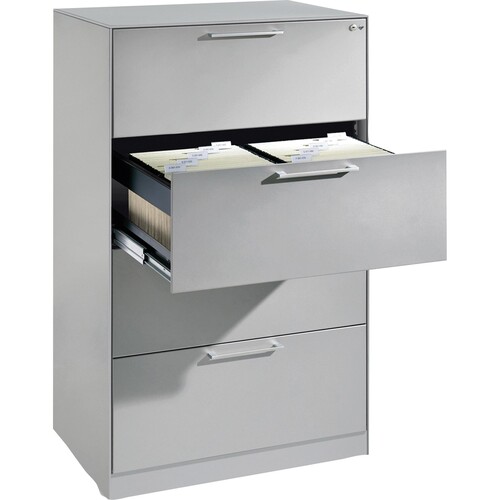 C+P Hängeregistraturschrank Asisto 146223412S10054 A4 2bhg wsalu/wsalu Produktbild Front View L