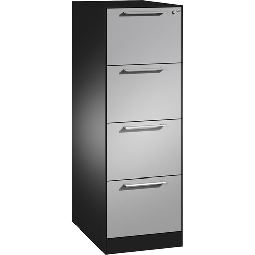 C+P Hängeregistraturschrank Asisto 146225411S10049 A4 1bhg sgr/wsalu Produktbild Front View L