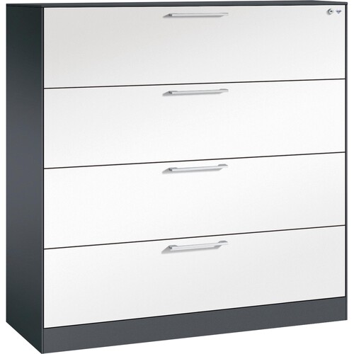 C+P Hängeregistraturschrank Asisto 146021413S10091 A4 3bahnig sgr/rws Produktbild Additional View 1 L