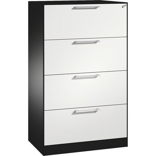 C+P Hängeregistraturschrank Asisto 146023412S10148 A4 2bahnig sgr/rws Produktbild Front View L
