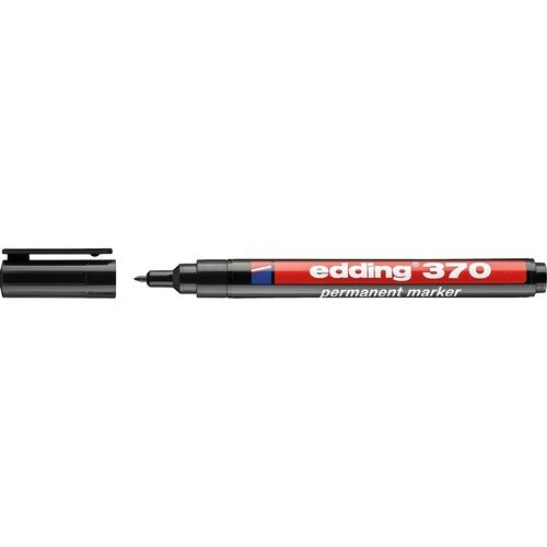 edding Permanentmarker 370 4-370001 1mm Rundspitze nachfüllbar schwarz Produktbild Front View L