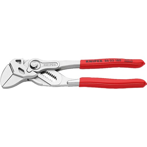 KNIPEX Zangenschlüssel 86 03 180 DIN ISO 5743 180mm Spannweite 35mm Produktbild Front View L