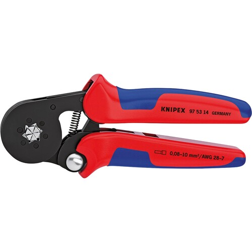 KNIPEX Crimpzange 97 53 14 0.08 bis 10 mm² Aderendhülsen Produktbild Front View L