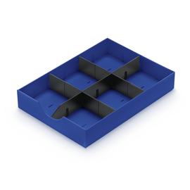 styro Schublade styrodoc 268-405.35 1Längs-/2Querstege blau Produktbild