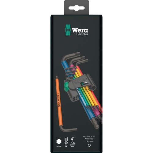 Wera Winkelschraubendreher-Set Multicolour 05073593001 9teilig Produktbild Front View L