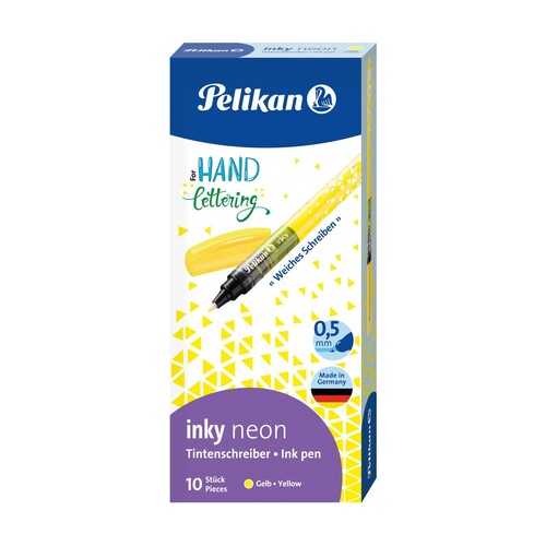 Fineliner Inky 273 0,5mm Rundspitze Neon gelb Pelikan 817080 Produktbild Additional View 1 L