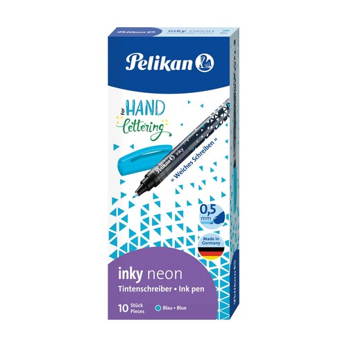 Fineliner Inky 273 0,5mm Rundspitze Neon blau Pelikan 817318 Produktbild Additional View 1 L