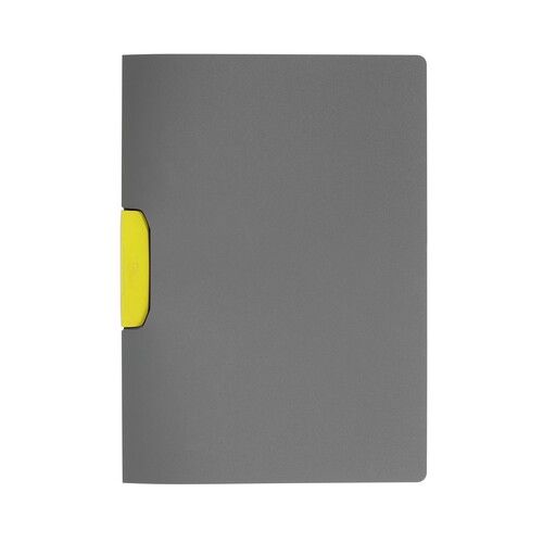 Klemmmappe DURASWING A4 mit gelber Klemme bis 30Blatt anthrazit Durable Hartfolie 2304-04 (PACK=5 STÜCK) Produktbild Additional View 1 L