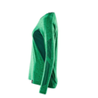 T-Shirt, Damen, mit COOLMAX®, Langarm /  Gr. 4XLONE, Grasgrün  meliert/Grün Produktbild Additional View 1 S
