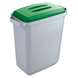 Abfalleimer DURABIN 60l Behälter grau + Deckel grün Durable VEH2012028 52x61x49cm Produktbild
