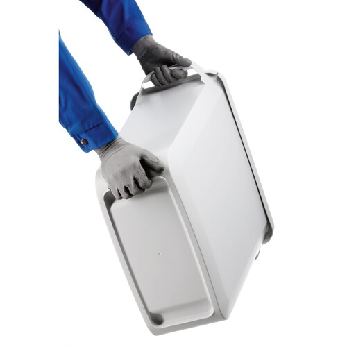 Abfalleimer DURABIN 60l Behälter grau + Deckel gelb Durable VEH2012026 52x61x49cm Produktbild Additional View 3 L