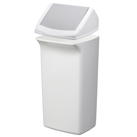 Abfalleimer DURABIN FLIP 40l Behälter weiß + Deckel grau Durable VEH2013002 36,6x74,7x32cm Produktbild