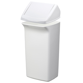 Abfalleimer DURABIN FLIP 40l Behälter weiß + Deckel weiß Durable VEH2013001 36,6x74,7x32cm Produktbild