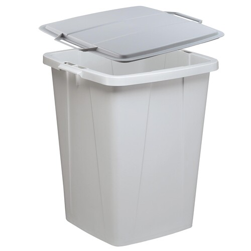DURABLE Abfalleimer DURABIN FLIP 52x61x49cm grau VEH2013020 + Deckel Produktbild