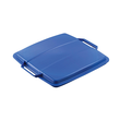 Abfalleimer DURABIN FLIP 90l Behälter grau + Deckel blau Durable VEH2012031 52x61x49cm Produktbild Additional View 2 S