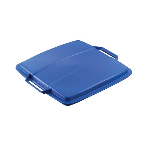Abfalleimer DURABIN FLIP 90l Behälter grau + Deckel blau Durable VEH2012031 52x61x49cm Produktbild Additional View 2 L