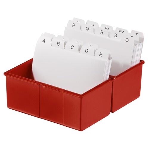 HAN Karteikasten 976-17 DIN A6 quer max. 400Karten PS rot Produktbild Additional View 7 L