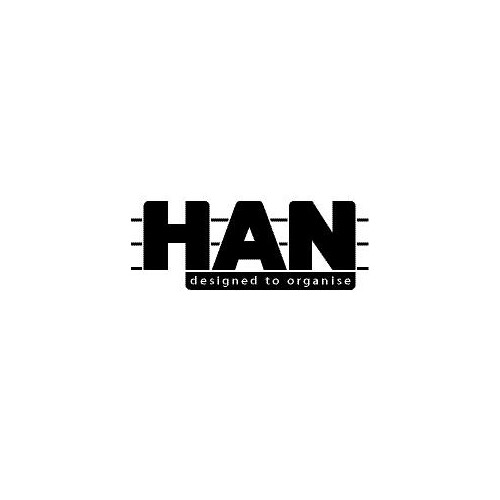 HAN Karteikasten 975-17 DIN A5 quer max. 450Karten PS rot Produktbild Back View L